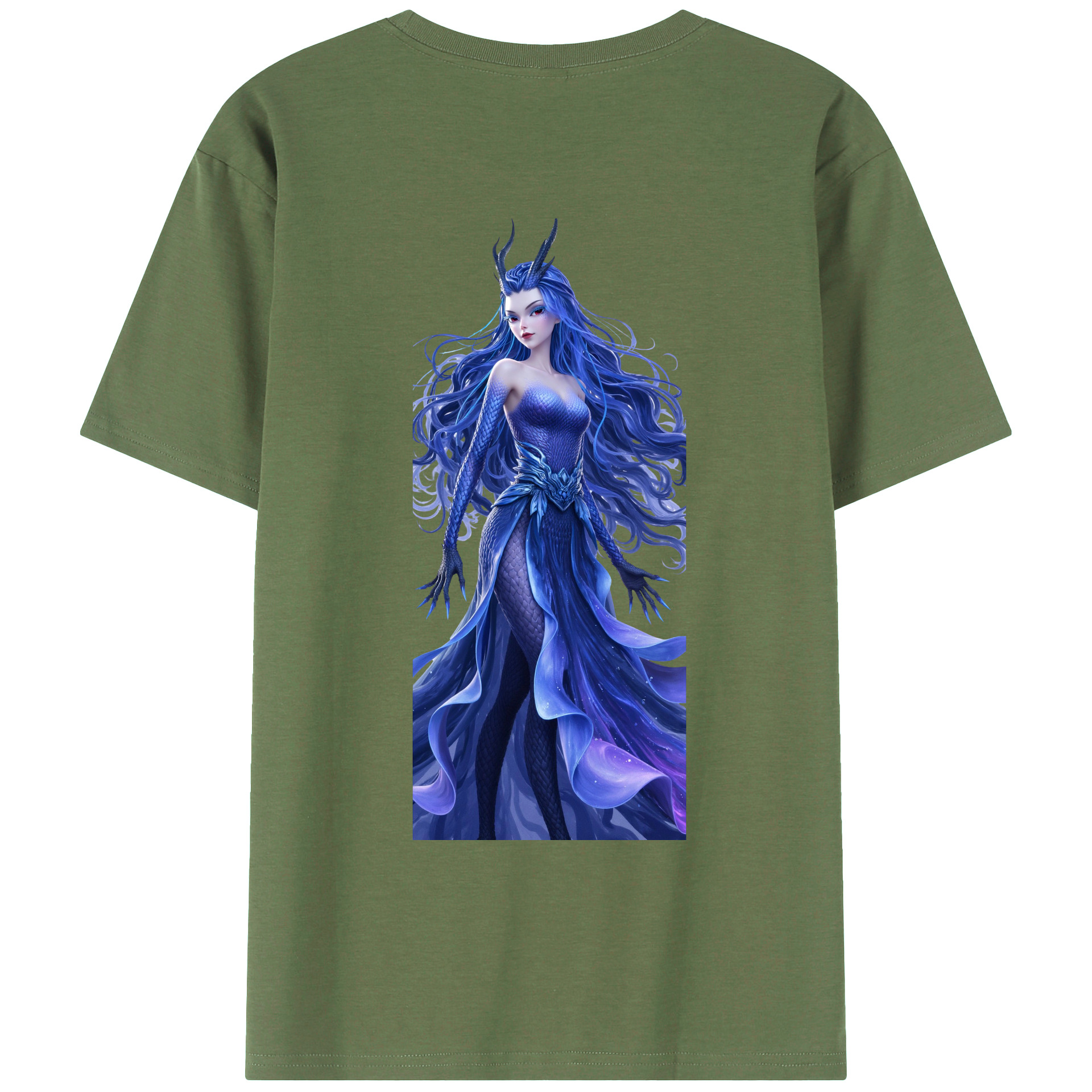 （画像用） Ne Zha 2 ナタ 魔童の大暴れ 綿100％ メンズ半袖Tシャツ（バックプリント） 通気性